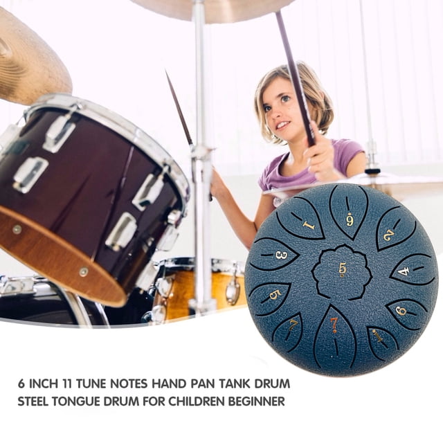 Tambor de lengüeta de acero de 6 pulgadas instrumento Musical de Ehuebsd afinación tambor de tanque de mano con bolsa elementos musicales portátiles ligeros