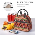 thumbnail image 7 of DouZhe Lunch Bags for Women and Men, Native Southwestern Aztec Ethnic Prints Reusable Portable Insulated Cooler Waterproof Lunch Tote Bag for Travel Work School Picnic, 7 of 7