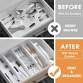 thumbnail image 3 of Bamboo drawer organizer, kitchen drawer organizer, adjustable drawer divider, 3 of 5