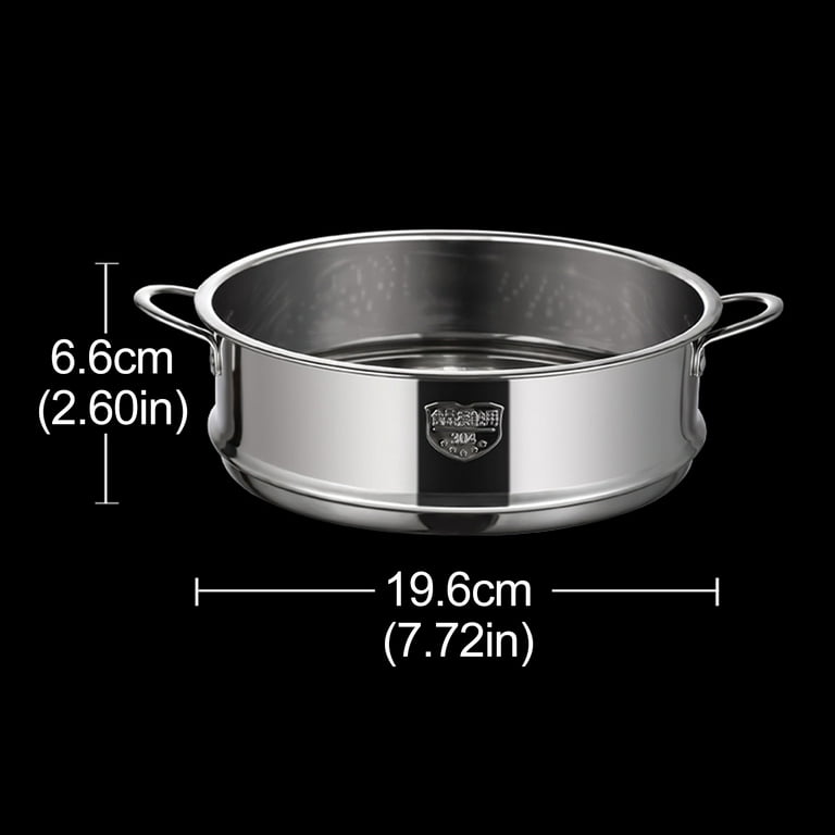 Hequ Small Steamer, Stainless Steel Steamer Insert for Cooking Pots, Pot Steam Insert, Steam Grid, Inner Diameter 16-26 cm, 20cm