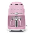 thumbnail image 1 of Smeg 50's Retro Style Aesthetic Drip Coffee Machine with 10 Cup Glass Carafe Auto Start Feature Keep Warm Plate and Two Coffee Strength Settings (Pink), 1 of 7