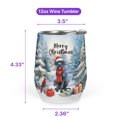 thumbnail image 5 of Merry Christmas Great Dane Enjoys Woofmas Winter Xmas Holiday 12oz Stainless Steel Wine Tumbler Insulated Cup with Lid Danes Dog Lover Gifts - 02022, 5 of 5