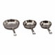 thumbnail image 3 of Juego de 3 piezas de utensilios de cocina para casa de muñecas, sartenes de metal en miniatura, suministros para fiestas plata, 3 of 9