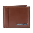 thumbnail image 1 of Billetera de cuero Tommy Hilfiger TH para hombre pliegue fino color canela, 1 of 5