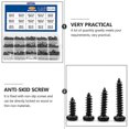 thumbnail image 2 of 1 Box 450pcs PA Cross Round Head Screws Set Boxed Self Tapping Screw Set (Black), 2 of 4