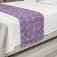 thumbnail image 2 of Floral Bed Runner, Pastel Purple Tones Zentangle Ornamental Flowers and Curlicue Lines, Decorative Accent Bedding Scarf for Hotels Homes and Guestrooms, Queen, Mauve Lilac and Violet, by Ambesonne, 2 of 2