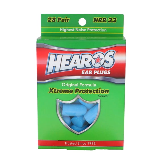 HEAROS Série de Protection Extrême, Bouchons d'Oreilles, Bleu, 28 Paires