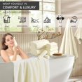 thumbnail image 3 of 4 Piece Extra Large Bath Towel 35"x70" Oversized Bath Sheet Bath Towel Set for Bathroom Ultra Soft Cozy Highly Absorbent Quick Dry Bathroom Towel for Spa Gym Hotel,Shower Towel for Daily Use,Cream, 3 of 17