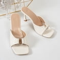 thumbnail image 3 of UTTOASFAY Women's High Heel Slippers,Open Toe Strap Sandals,Solid Color Slip-On Dress Shoes,Plus Size Summer Casual Party Footwear, 3 of 8