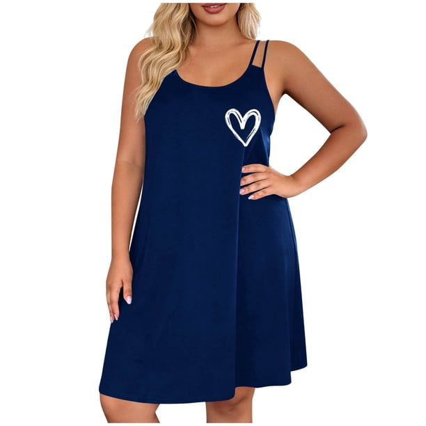 Camisa de Manga Corta Vestido para las Mujeres Suspender Suelto sin Mangas Vestido de Noche Suave Cómodo Casa Ropa de Dormir