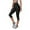 A-Black705, variant on Women's Side Pocket Mesh Panel Capri Leggings High Waisted Capri Elastic Waist Yoga Pants Stretchy Athletic Gym Leggings