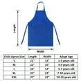thumbnail image 2 of (Price/2 PCS) Opromo Colorful Cotton Canvas Kids Aprons with Pocket, Artist Apron & Chef Apron (S-XXL)-Blue-L, 2 of 7