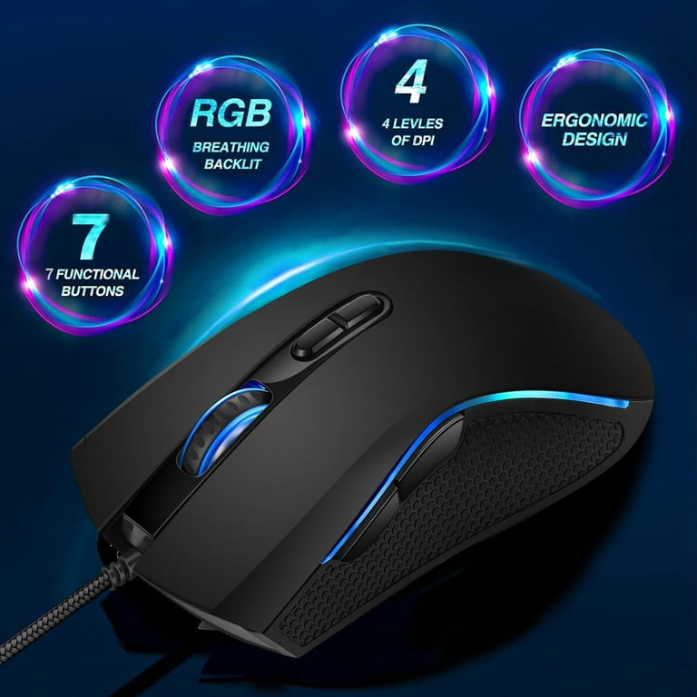 mmouページ ZOUYUE Gaming Mouse Wired, USB Computer Mouse with 4