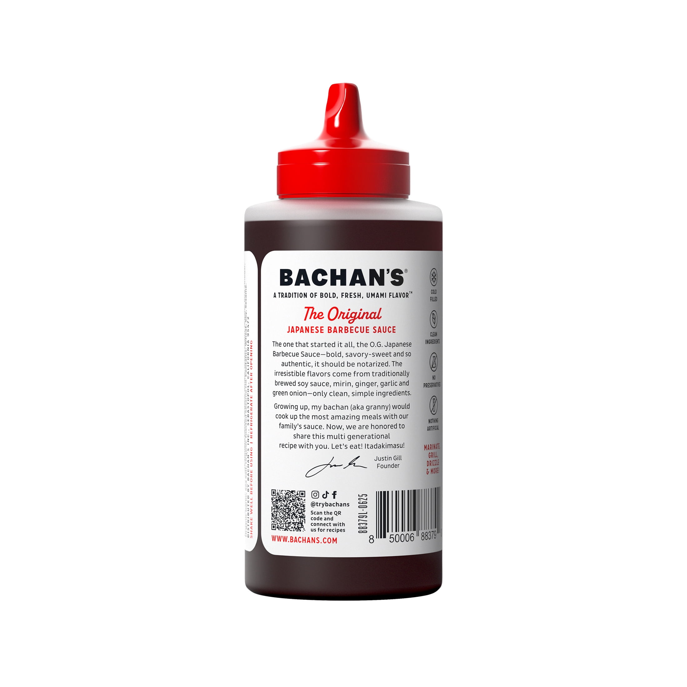Bachan's The Original Japanese Barbecue BBQ Sauce, 11oz Bottle - Bold, Fresh, Umami Flavor