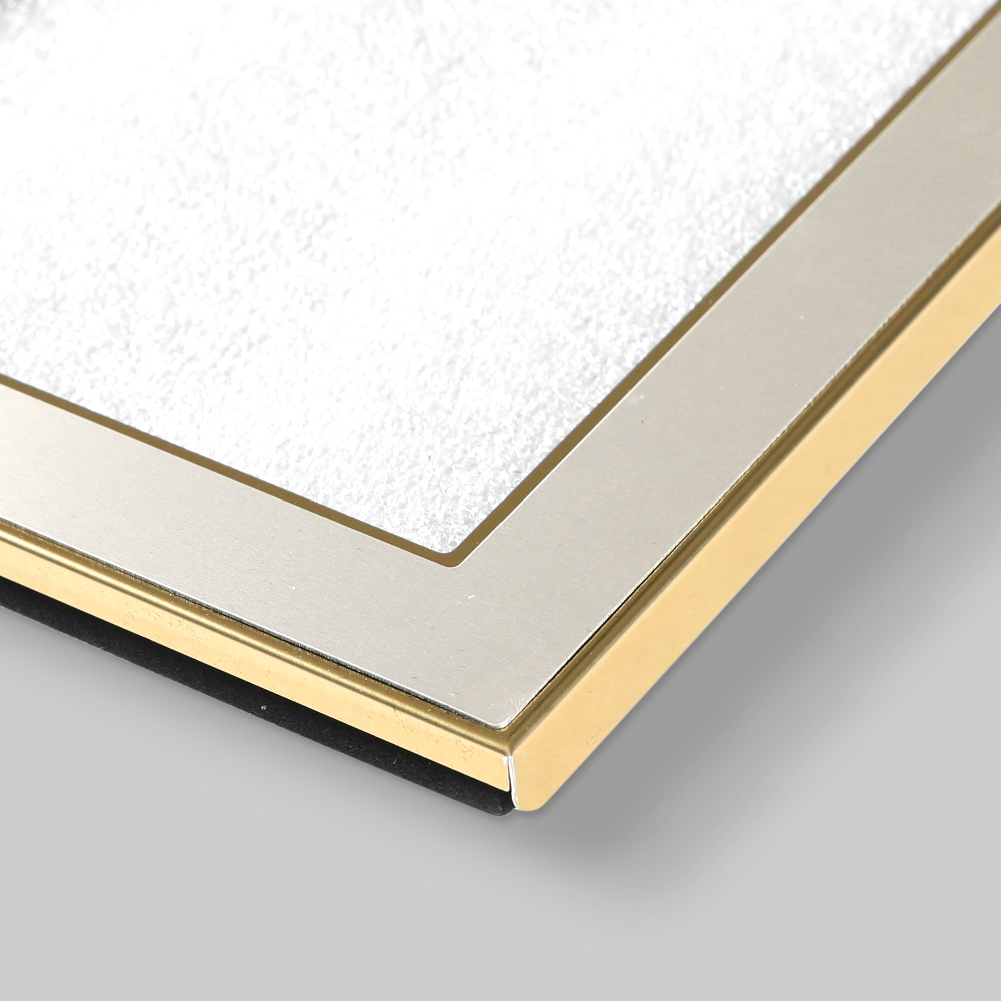 Unique Bargains Modern Picture Frame Brushed Aluminum Metal Photo Frame Gold 5x7 Gold/Black 4x6