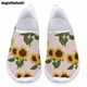 thumbnail image 1 of Doginthehole - Zapatos planos informales con diseño de moda para mujer, diseño artístico de girasol, estampado 3D, zapatos de enfermería, zapatos de malla transpirable, 1 of 5