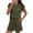 Army Green, variant on Ekouaer Two Piece Sets for Women Summer Crew Neck Lounge Short Sets Cap Sleeve Drawstring Vacation Outfits with Pocket