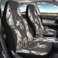 thumbnail image 4 of XYZCANDO Deer Car Front Seat Covers 2 Pcs White Camo Comfortable Car Seat Covers Front Seats Only Removable Automotive Accessories Universal Fit for Most Cars SUVs and Sedans, 4 of 7