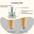 thumbnail image 4 of M8 x 25 x 30mm Tornillo en deslizadores de muebles, pies niveladores ajustables con tuercas en T para patas de gabinete, 8 piezas, 4 of 7