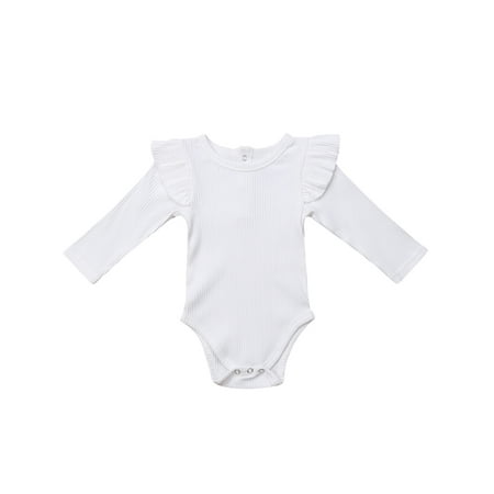 

Pudcoco Newborn Baby Girls Cotton Tops Romper Bodysuit Comfy Outfits Clothes