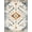 Gray Cream, Pattern 1, variant on ODIKA 8'x10' Washable Area Rug Round Southwestern Cow Spotted Decorative Border Abstract Inspired for King Size Bedroom Under Bed, Master Suite, Non-Shedding, Easy Care