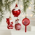 thumbnail image 2 of Navidad decoraciones para árboles de Navidad adornos navideños de plástico Santa Claus muñeco de nieve ciervo adornos colgantes para árbol de Navidad, 2 of 4