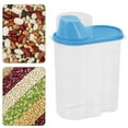 thumbnail image 3 of Sealed Jar with Lid Food Cereal Container Food Storage Dispenser Container PP Kitchen Rice Cereal Bean Preservation Box, 2.5L, Blue, 3 of 6