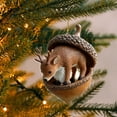 thumbnail image 6 of ERTZAE Acorn Animal Ornament,Sleeping Animal Decor,Warm Glow Nature Accent,Cozy Rustic Ornament,Animal-In-Acorn Prop,Festive Tabletop Decor,Nature-Lover Gift,Christmas Hanging Decor A+B+C, 6 of 9