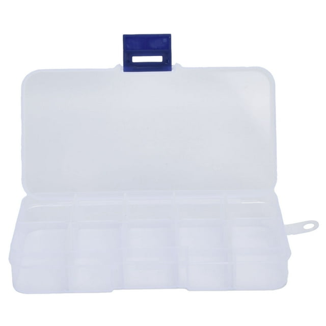 Contenedor de almacenamiento para manualidades, 10 unidades, 13x7x2,5 cm, organizador de plástico para almacenamiento de manualidades, organizador para manualidades creado magistralmente