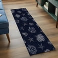 thumbnail image 4 of Runner Rugs 2x6 Ft, Coral Coastal Non Slip Area Rugs for Kitchen Bedroom Entryway, Watercolor Beach Nautical Shells Starfish Washable Carpet Runner Rug Floor Mats for Bedroom Home Decor, 4 of 9