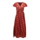 thumbnail image 5 of Vestido Bohemio Floral Vestido Largo Con Abertura Lateral Vestido de Verano Vestido de Verano Con Cuello en V Para Mujer Vestido de Vacaciones Con Estampado Floral Bohemio de Playa Odeerbi  ODB115567, 5 of 6