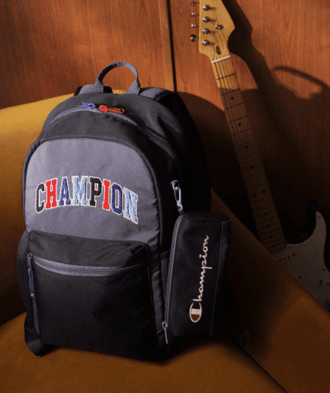 Champion Heritage 18-inch Unisex Backpack with Multiple Compartments, Black