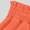thumbnail image 7 of Oiangi Women's Flowy Palazzo Pants with Pockets Ruffled Elastic Waist Wide Leg Pant Casual Trendy Holiday Trousers for Fall Orange XL, 7 of 7