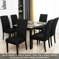 thumbnail image 2 of 6 Pcs Dining Chair Slipcover,High Stretch Removable Washable Chair Seat Protector Cover for Home Party Hotel Wedding Ceremony (Black), 2 of 9