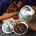 thumbnail image 3 of KAKOWELY 1Pack Portable Tea Infuser Silver Round Stainless Steel Tea Ball Strainer for Loose Leaf Tea Home Use, 3 of 8