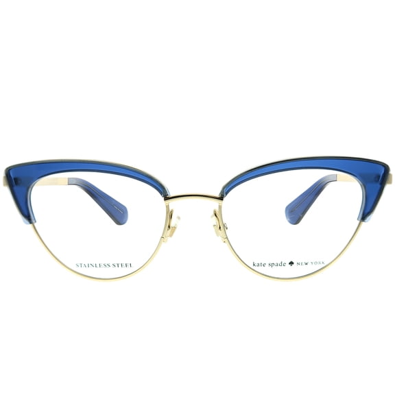 Kate Spade  Plastic Womens Cat-Eye Eyeglasses Blue 50mm Adult