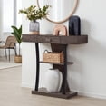 thumbnail image 3 of Convenience Concepts Newport 1 Drawer Harri Console Table with Shelves, Charcoal Gray, 3 of 5