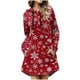 thumbnail image 1 of Sudaderas con capucha de Navidad para mujer Otoño Invierno Estampado de Navidad Costura a cuadros Sudadera con capucha con bolsillos Fridja  fhghd3425, 1 of 7