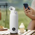 thumbnail image 5 of Glass Water Bottle,Portable Bottle Warmer, 14,800mAh Travel Breast Milk & Formula Warmer, Fast Heating with Digital Temp Control, 17oz, 316 Stainless Steel, for Baby On-the-Go, 5 of 9