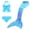 A, variant on 【Uhome】Girls Mermaid Bathing Suit 3PCS Hot Spring Bikini Swimsuits with Fish Tail Kids Beach Costume Set 3-12Y