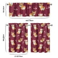 thumbnail image 6 of Dog Print Kitchen Curtains 36 Inch Short - 3 Panel Set, Cute Puppy & Floral Design, Rod Pocket Pet Lover Curtains 100% Polyester, Paw & Bone Pattern for Kitchen, Living Room, Bedroom, Easy Wash, 6 of 6