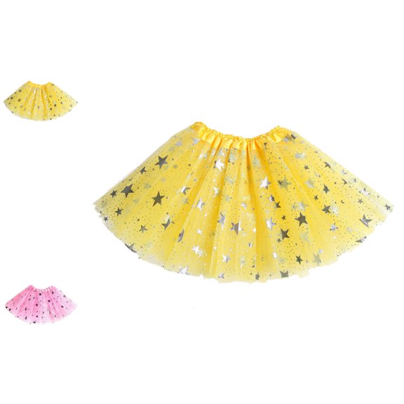 Bmisegm Halloween Girls Layered Mesh Tutu Star Print Dance Performance Skirt for Carnival Skirts for Girls 2-5 Years