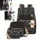 thumbnail image 2 of Juego De Mochila Con Solapa Con Estampado De Estrellas De 3 Uds, Mochila Escolar Kawaii Para Estudiantes Con Bandolera Y Monedero, Mochila De Viaje Informal, 2 of 4