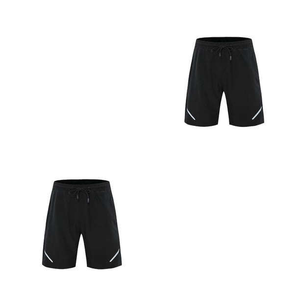 Sonducket Pantalones cortos para correr para hombre, pantalones de 5 pulgadas con bolsillo con cremallera, banda en la cintura, pantalones gris negro SG 2piezas