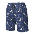 thumbnail image 6 of Uemuo Squirrel Flower Pattern Men's Swim Trunks Hawaiian Beach Bathing Suit Swimsuits Beach Quick-Dry Shorts with Pockets-Small, 6 of 9
