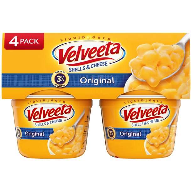 VELVEETA Shells and Cheese Cups Original Flavor, 4 ct. Package