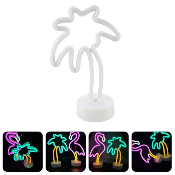 Niceauty Led Night Light Lighted Palm Tree Table Decor Green for Home Decoration 1Pack