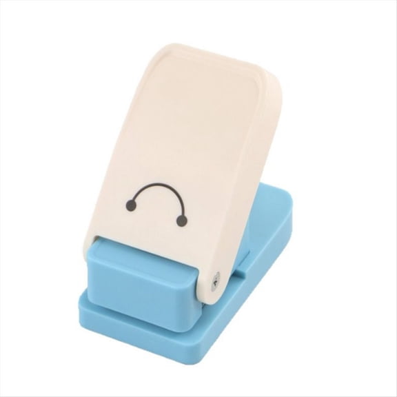 Portable Hangtag Punch Tool,DIY Hole Punch for Keychains, Jewelry Display Cards, Tags,1 * keychain Punch Craft Tool,White & Blue