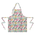 thumbnail image 2 of Pioneer Flower Floral Print Pattern Apron-Garden Aprons for Women with Pockets-Cotton Linen Waterproof Kitchen Cooking Gardening Aprons Adjustable for Kitchen,Cooking,BBQ and Salon 33x27 Inch, 2 of 7