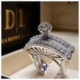 thumbnail image 2 of Cute Female Crystal White Zircon Stone Ring Set Luxury Vintage Rings for Women Boho Jewelry, 2 of 2